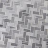 Msi Bergamo Herringbone SAMPLE Polished Marble Mesh-Mounted Mosaic Tile ZOR-MD-0432-SAM